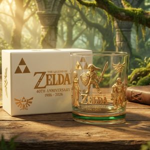 The Legend Of Zelda 40th Anniversary Whiskey Glass
