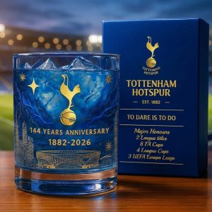 Tottenham Hotspur 144th Anniversary Commemorative 2026 Whiskey Glass