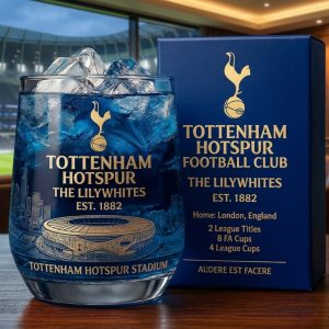 Tottenham Hotspur The Lilywhites Est 1882 Whiskey Glass