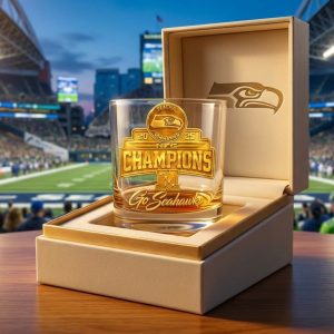 Seattle Seahawks NFC Champions Whiskey Glass