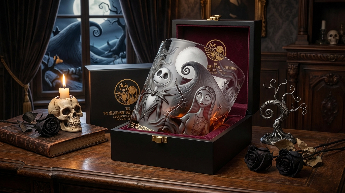 The Nightmare Before Christmas Soulbound Romance Two Misfits One Fate 2026 Whiskey Glass The Nightmare Before Christmas Soulbound Romance Two Misfits One Fate 2026 Whiskey Glass