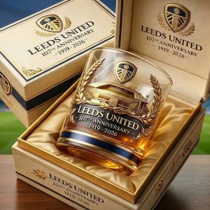 Leeds United 107th Anniversary 2026 Whiskey Glass