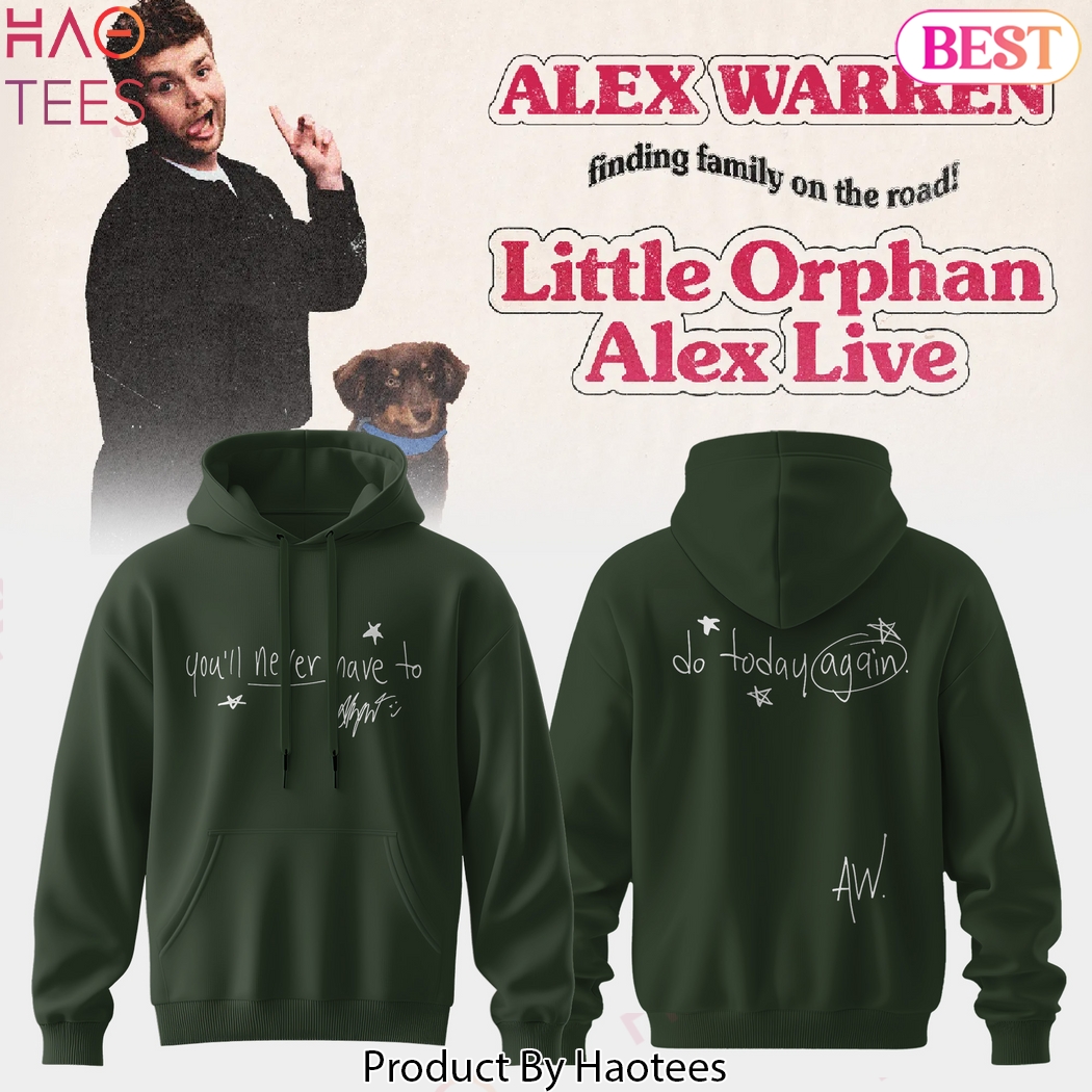 Alex Warren Little Orphan Alex Tour Signature Hoodie - Black Alex Warren Little Orphan Alex Tour Signature Hoodie - Black