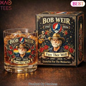Bob Weir Grateful Dead Memorial Whiskey Glass