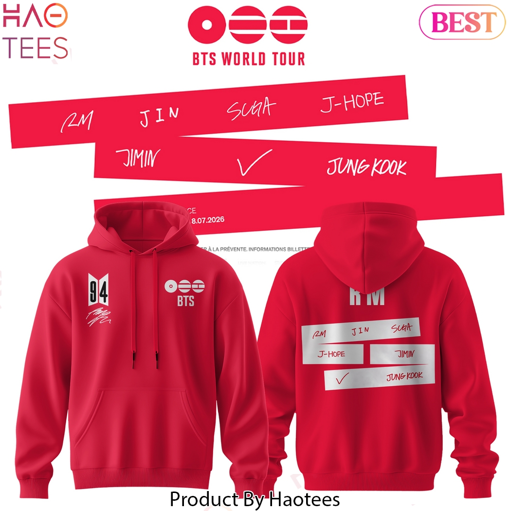 BTS Comeback & World Tour 2026 RM Signature Hoodie BTS Comeback & World Tour 2026 RM Signature Hoodie