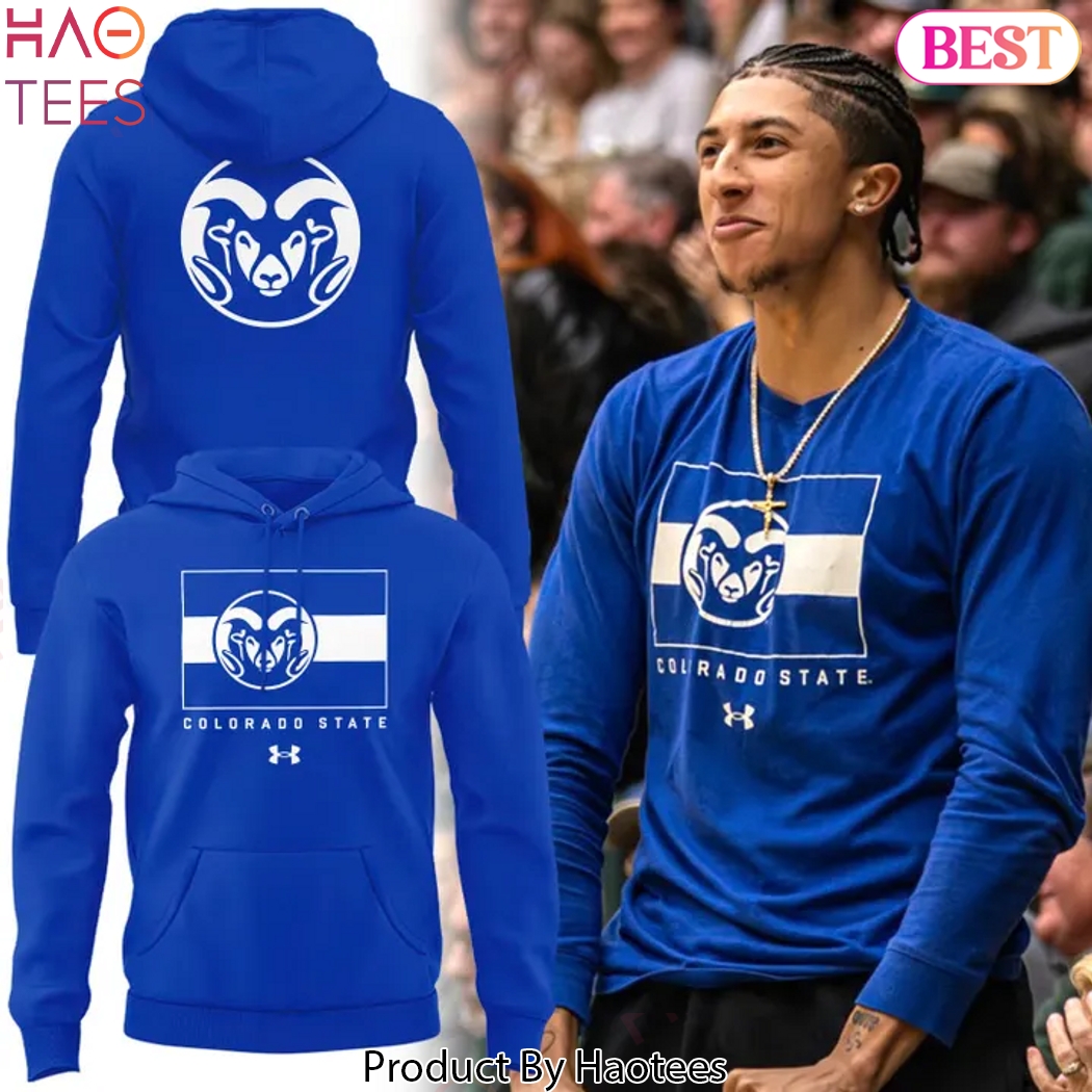Colorado State Rams Basketball Throwback Blue Hoodie Colorado State Rams Basketball Throwback Blue Hoodie