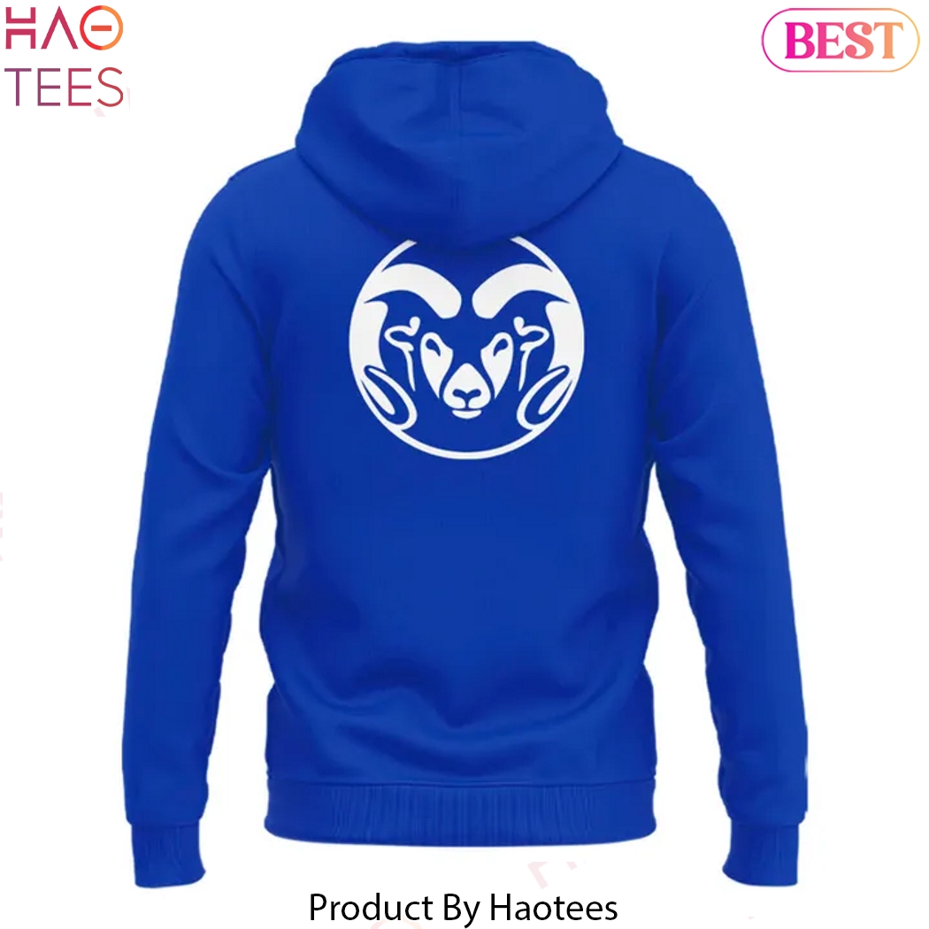 Colorado State Rams Basketball Throwback Blue Hoodie Colorado State Rams Basketball Throwback Blue Hoodie