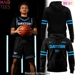 Dayton Flyers Stealth Black Dayton Men Basketball 2026 Hoodie
