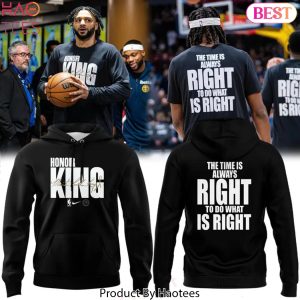 Denver Nuggets History Month MLK Jr Day NBA Team Issued Game Warm Up Hoodie