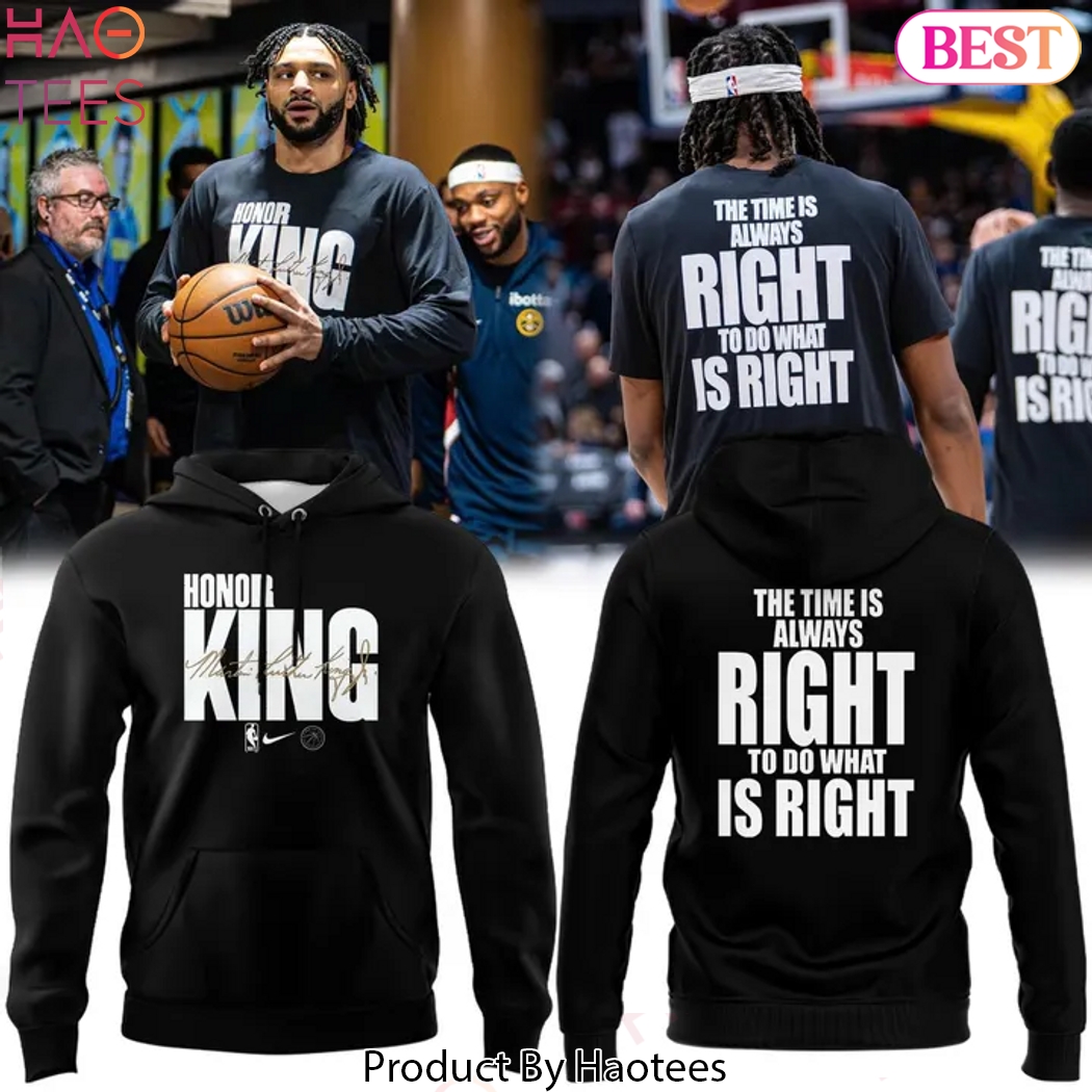 Denver Nuggets History Month MLK Jr Day NBA Team Issued Game Warm Up Hoodie Denver Nuggets History Month MLK Jr Day NBA Team Issued Game Warm Up Hoodie