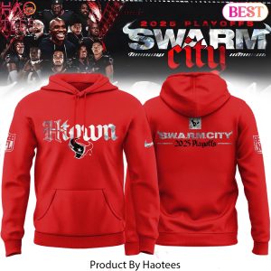 Houston Texans 2025 NFL Playoffs S.W.A.R.M. City H-Town Hoodie – Red