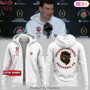 Indiana Hoosiers 2025 Rose Bowl Zip Hoodie
