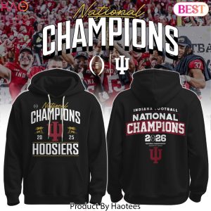 Indiana Hoosiers National Champions 2025-26 Hoodie – Black