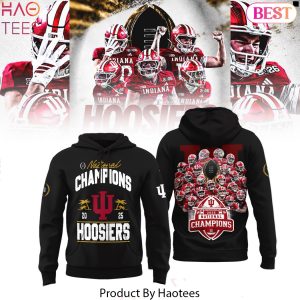 Indiana Hoosiers National Champions 2025 Hoodie – Black