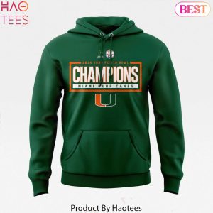 Miami Hurricanes 2026 Fiesta Bowl Champions Green Hoodie