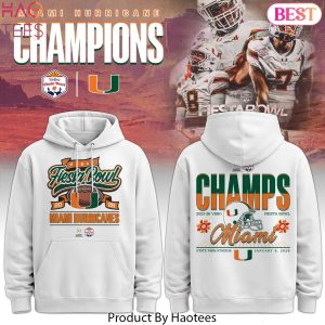 Miami Hurricanes Fiesta Bowl Champions 2026 Hoodie