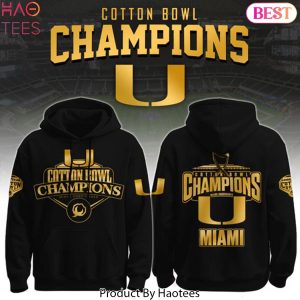 Miami Hurricanes Football Cotton Bowl Champions Hoodie