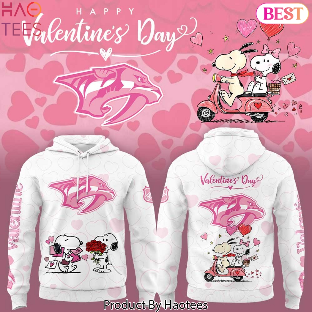 Nashville Predators Peanuts Happy Valentine Day 2026 Hoodie Nashville Predators Peanuts Happy Valentine Day 2026 Hoodie