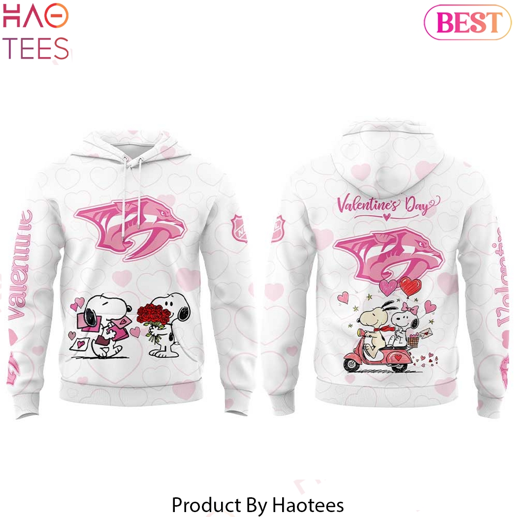 Nashville Predators Peanuts Happy Valentine Day 2026 Hoodie Nashville Predators Peanuts Happy Valentine Day 2026 Hoodie