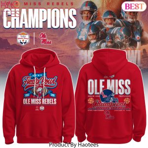 Ole Miss Rebels 2025-26 VRBO Fiesta Bowl Champions Hoodie – Red