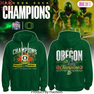 Oregon Ducks 2026 Peach Bowl Champions Hoodie