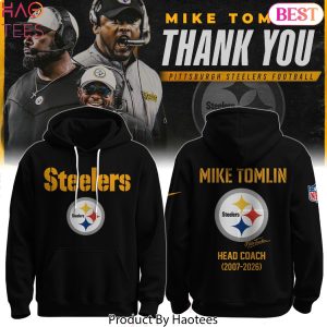 Pittsburgh Steelers Thank You Coach Tomlin Signature Black Hoodie
