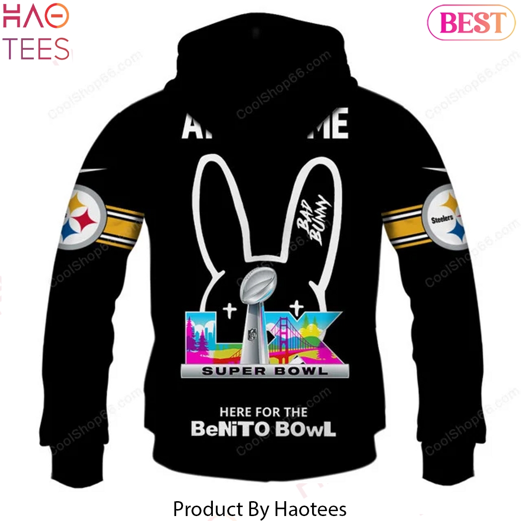 Pittsburgh Steelers x Bad Bunny Super Bowl 2026 Hoodie Pittsburgh Steelers x Bad Bunny Super Bowl 2026 Hoodie
