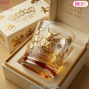 Pokemon 30th Anniversary Commemorative 2026 Whiskey Glass