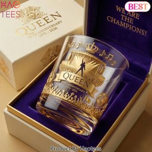 Queen 55th Anniversary Whiskey Glass