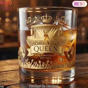 Queen 55th Anniversary Whiskey Glass