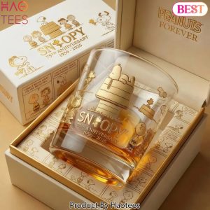Snoopy 75th Anniversary Whiskey Glass