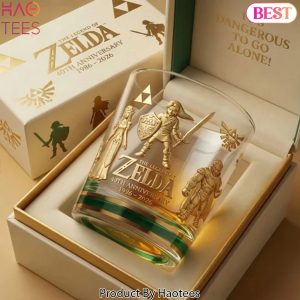 The Legend Of Zelda 40th Anniversary Whiskey Glass The Legend Of Zelda 40th Anniversary Whiskey Glass