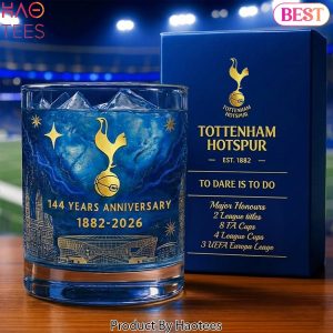 Tottenham Hotspur 144th Anniversary Commemorative 2026 Whiskey Glass