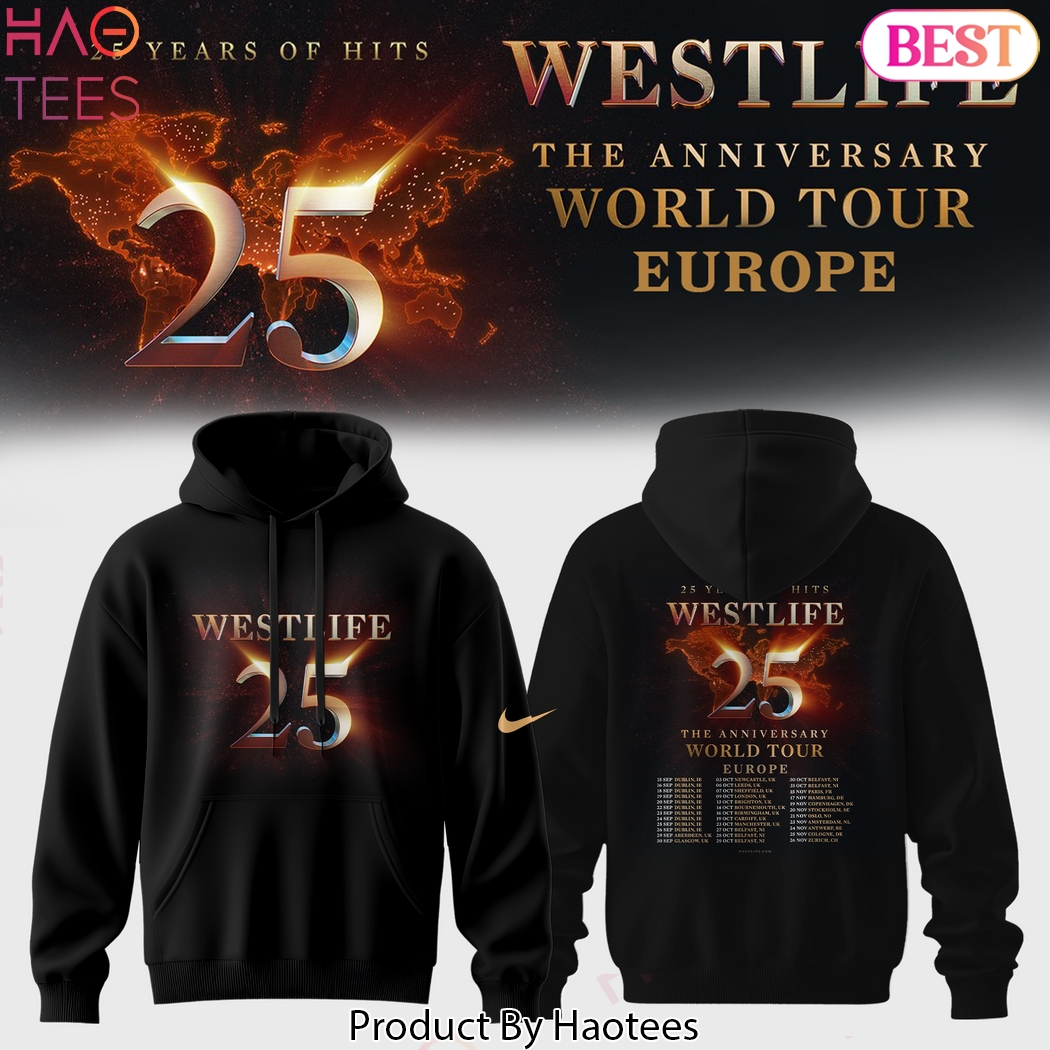 Westlife 25 The Anniversary World Tour 2026 Hoodie Westlife 25 The Anniversary World Tour 2026 Hoodie