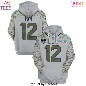 12 Fan Seattle Seahawks Super Bowl LX Grey Hoodie