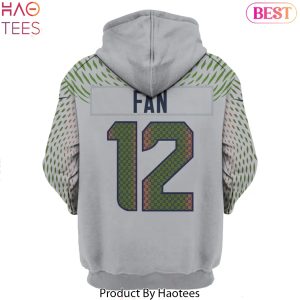 12 Fan Seattle Seahawks Super Bowl LX Grey Hoodie