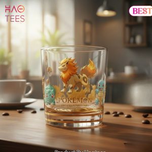 Arcanine Pokemon 30th Anniversary Commemorative Whiskey Glass