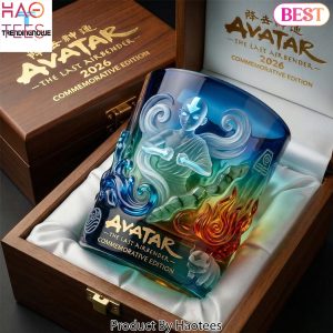 Avatar The Last Airbender 2026 Commemorative Edition Aang 3D Whiskey Glass