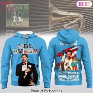 Bad Bunny 2026 Grammy Winner Album Of The Year Debi Tirar Mas Fotos Hoodie