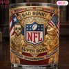 Bad Bunny NFL Super Bowl Commemorative 3D Whiskey Glass