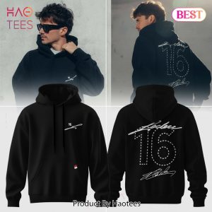 Charles Leclerc 16 Signature Black F1 Racing Hoodie