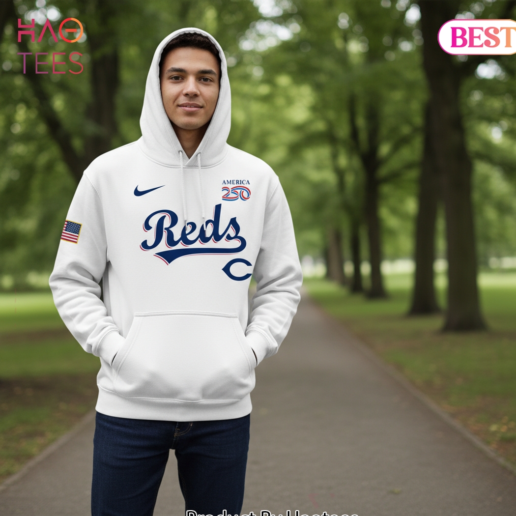 Cincinnati Reds USA 250th Anniversary Commemorative Hoodie Cincinnati Reds USA 250th Anniversary Commemorative Hoodie