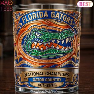 Florida Gators National Champions Authentic Collectible Whiskey Glass