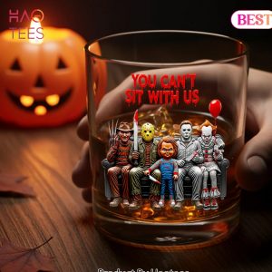 Halloween You Cant Sit With Us Whiskey Glass