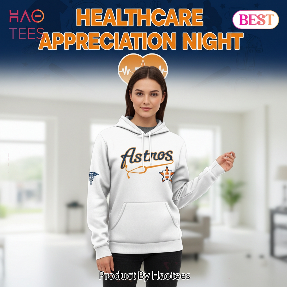 Houston Astros Healthcare Appreciation Stethoscope Hoodie Houston Astros Healthcare Appreciation Stethoscope Hoodie