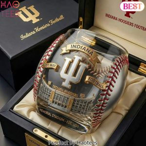 Indiana Hoosiers Football Memorial Stadium EST 1820 Whiskey Glass