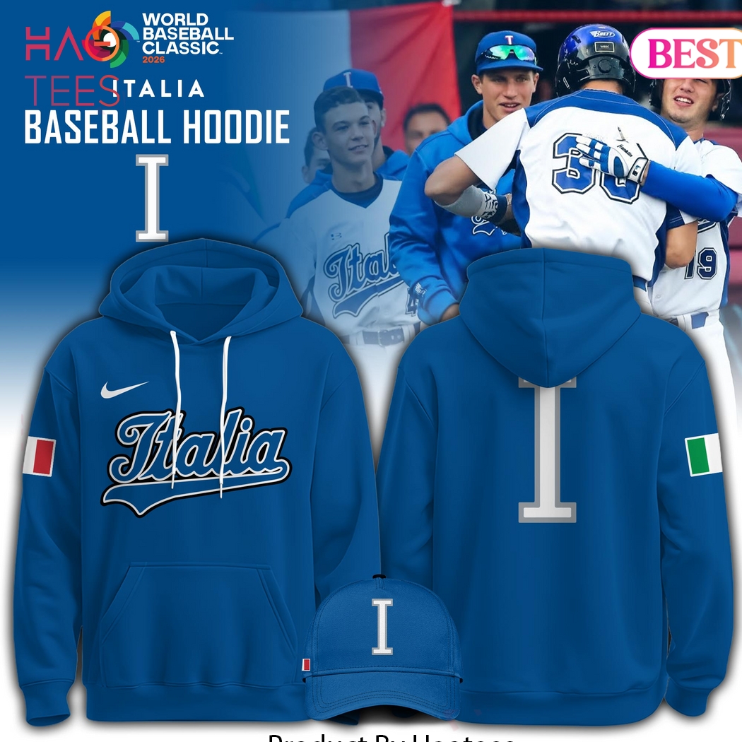 Italia Baseball 2026 World Baseball Classic Hoodie Italia Baseball 2026 World Baseball Classic Hoodie