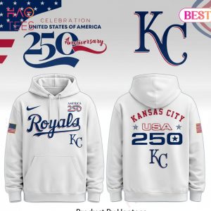 Kansas City Royals America 250 Anniversary White Hoodie