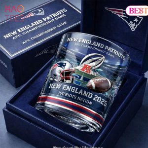 New England Patriots AFC Championship Game Commemorative Whiskey Glass