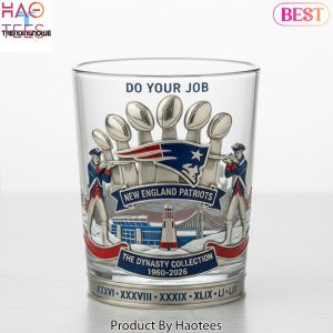 New England Patriots Dynasty Collection 6X Super Bowl Champions Whiskey Glass